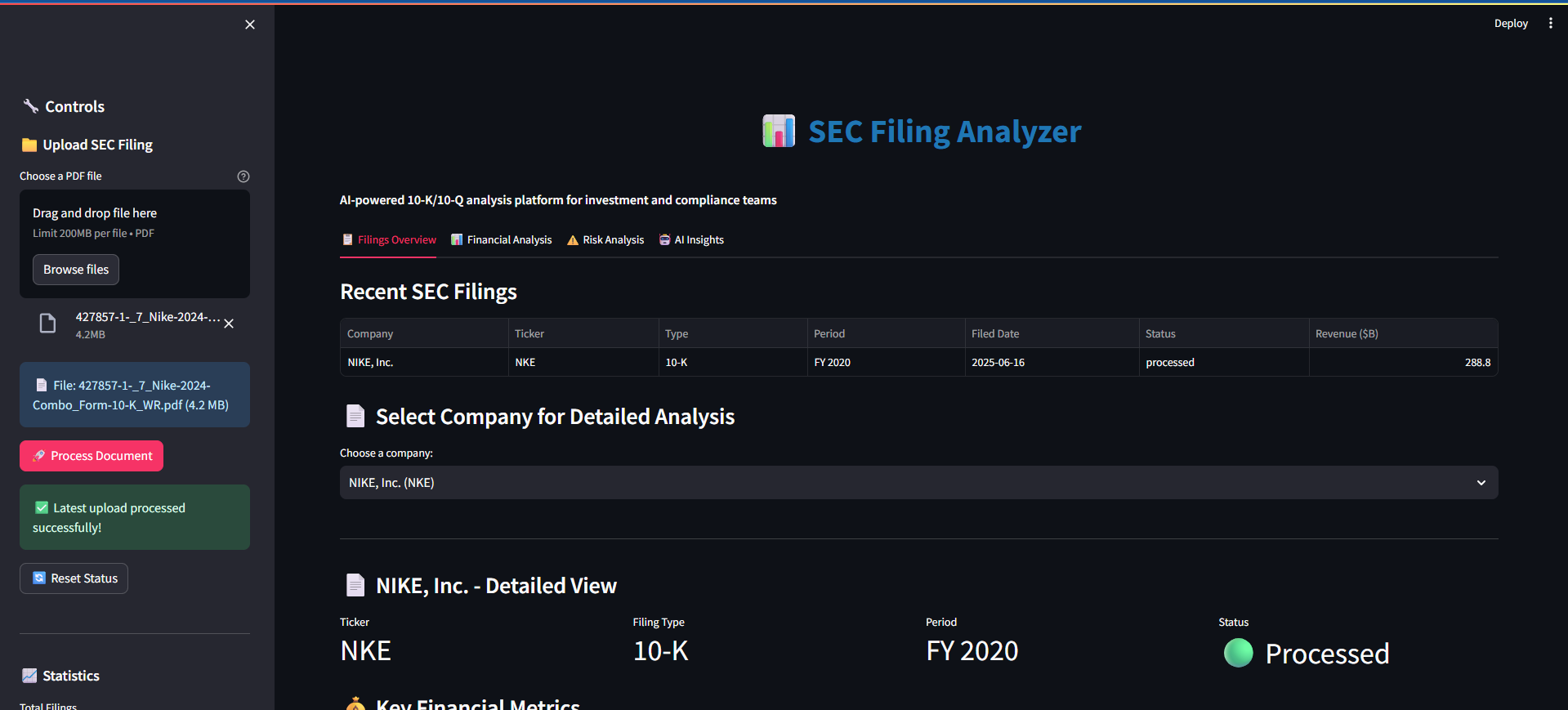 Financial Statement Analyzer Project